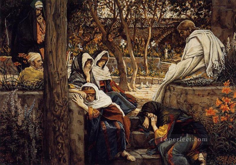 ベタニーのイエス ジェームズ・ジャック・ジョゼフ・ティソ 宗教的キリスト教徒油絵